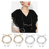 Max Beaded Eyeglass Chains Eyewear Sunglasses Holder Strap Cords Lanyards 90cm Golden