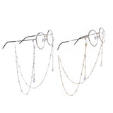 Max Beaded Eyeglass Chains Eyewear Sunglasses Holder Strap Cords Lanyards 90cm Golden