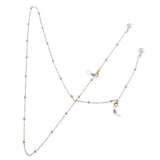 Max Beaded Eyeglass Chains Eyewear Sunglasses Holder Strap Cords Lanyards 90cm Golden