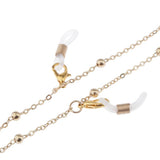 Max Beaded Eyeglass Chains Eyewear Sunglasses Holder Strap Cords Lanyards 90cm Golden