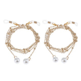 Max Beaded Eyeglass Chains Eyewear Sunglasses Holder Strap Cords Lanyards 90cm Golden