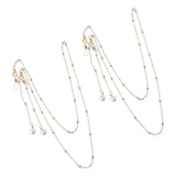Max Beaded Eyeglass Chains Eyewear Sunglasses Holder Strap Cords Lanyards 90cm Golden