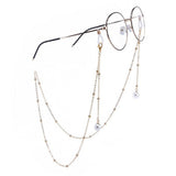 Max Beaded Eyeglass Chains Eyewear Sunglasses Holder Strap Cords Lanyards 90cm Golden