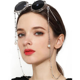 Max Beaded Eyeglass Chains Eyewear Sunglasses Holder Strap Cords Lanyards 90cm Silver
