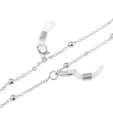 Max Beaded Eyeglass Chains Eyewear Sunglasses Holder Strap Cords Lanyards 90cm Silver