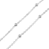 Max Beaded Eyeglass Chains Eyewear Sunglasses Holder Strap Cords Lanyards 90cm Silver