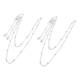 Max Beaded Eyeglass Chains Eyewear Sunglasses Holder Strap Cords Lanyards 90cm Silver