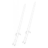 Max Beaded Eyeglass Chains Eyewear Sunglasses Holder Strap Cords Lanyards 90cm Silver