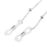 Max Beaded Eyeglass Chains Eyewear Sunglasses Holder Strap Cords Lanyards 72cm Silver