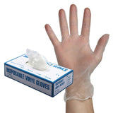 Maxbell 100 Pcs Disposable Clear Vinyl Powder & LATEX FREE Gloves for Salon Home S - Aladdin Shoppers