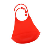 Max Maxb Silicone Adult Bib Reusable Clothing Eating Mealtime Protector Red