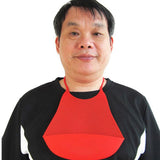 Max Maxb Silicone Adult Bib Reusable Clothing Eating Mealtime Protector Red