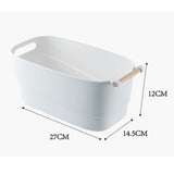 Maxbell Plastic Storage Basket Organizer Box for Sundries Underwear Toy Cosmetics  S