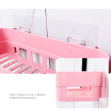 Max Bathroom Shelf Shower Shampoo Holder Kitchen Storage Rack Organizer Pink