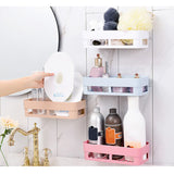 Max Bathroom Shelf Shower Shampoo Holder Kitchen Storage Rack Organizer Pink