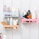 Max Bathroom Shelf Shower Shampoo Holder Kitchen Storage Rack Organizer Pink