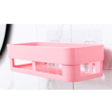 Max Bathroom Shelf Shower Shampoo Holder Kitchen Storage Rack Organizer Pink