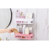 Max Bathroom Shelf Shower Shampoo Holder Kitchen Storage Rack Organizer Pink