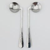 Max Stainless Steel Left/Right Angled Spoon Curved Utensils Soup Spoon Left