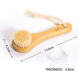 Wood Deep Pore Cleansing Exfoliating Face Brush Dry Skin Cleaning Scrubber