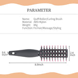 Max Women Men Nylon Needle Anti-static Massage Hair Straight Curly Hair Comb 04