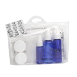 Max 6Pcs/Set Travel Toiletry Bottles Cosmetic Makeup Liquid Container Blue