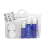 Max 6Pcs/Set Travel Toiletry Bottles Cosmetic Makeup Liquid Container Blue