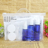Max 6Pcs/Set Travel Toiletry Bottles Cosmetic Makeup Liquid Container Blue