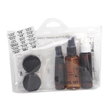 Max 6Pcs/Set Travel Toiletry Bottles Cosmetic Makeup Liquid Container Brown