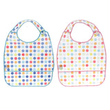 Maxbell Waterproof Adult Mealtime Clothes Protector Bib Dining Aid 42 x 35CM Blue