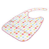 Maxbell Waterproof Adult Mealtime Clothes Protector Bib Dining Aid 42 x 35CM Pink