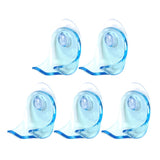 Max 5 Pcs Plastic Suction Cup Shaver Holder Racks Bathroom Organizer Blue