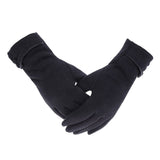 Womens Winter Warm Fleece Lined Windproof Thermal Touch Screen Gloves Black