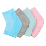 Max 1 Pair Vented Open Toe Heel Socks Sleeves Protector for Cracked Feet Gray