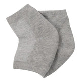 Max 1 Pair Vented Open Toe Heel Socks Sleeves Protector for Cracked Feet Gray