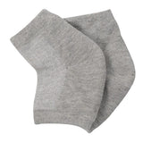 Max 1 Pair Vented Open Toe Heel Socks Sleeves Protector for Cracked Feet Gray