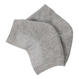 Max 1 Pair Vented Open Toe Heel Socks Sleeves Protector for Cracked Feet Gray