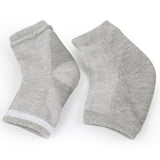 Max 1 Pair Vented Open Toe Heel Socks Sleeves Protector for Cracked Feet Gray