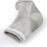 Max 1 Pair Vented Open Toe Heel Socks Sleeves Protector for Cracked Feet Gray