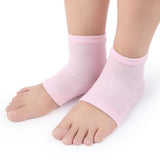 Max 1 Pair Vented Open Toe Heel Socks Sleeves Protector for Cracked Feet Pink