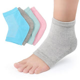 Max 1 Pair Vented Open Toe Heel Socks Sleeves Protector for Cracked Feet Pink