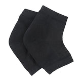Max 1 Pair Vented Open Toe Heel Socks Sleeves Protector for Cracked Feet Black