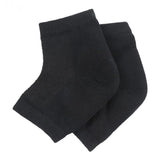 Max 1 Pair Vented Open Toe Heel Socks Sleeves Protector for Cracked Feet Black