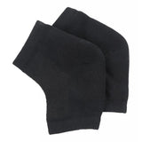 Max 1 Pair Vented Open Toe Heel Socks Sleeves Protector for Cracked Feet Black