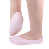 Max 1Pair Spa Gel Sock Moisturising Dry Heel Repair Crack Foot Skin Care Pink