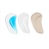 Max 1 Pair Silicone Arch Support Insoles Orthotic Insoles Cushion Insert L Clear