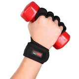 Max 1Pair Fitness Gloves Weight Lifting Gym Workout Training Wrist Wrap Brace  L