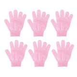 6 Pieces Exfoliating Body Scrub Shower Gloves Bath Massage SPA Mitts Pink