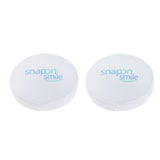 Maxbell 2 Pcs Silicone Lower False Teeth Dental Veneers Dentures Fake Tooth w/ Case