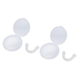 Maxbell 2 Pcs Silicone Lower False Teeth Dental Veneers Dentures Fake Tooth w/ Case